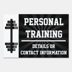 Black Barbell Sports/Fitness/Personal Training Sign