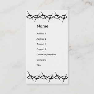 Black barbwire business cards