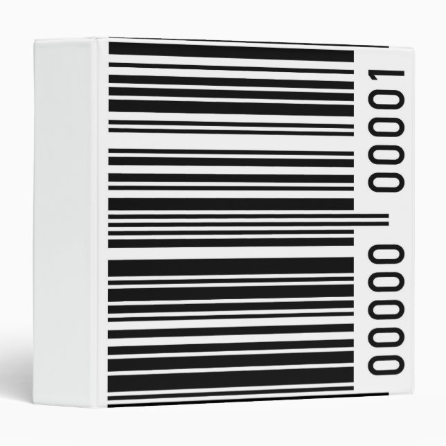 Black Barcode Avery Binder (Front/Spine)