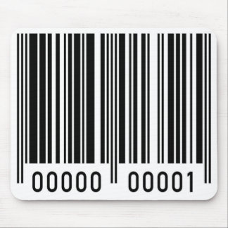 Black Barcode Mouse Pad
