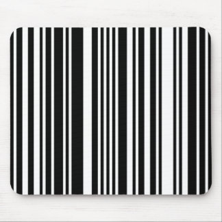 Black Barcode Mouse Pad