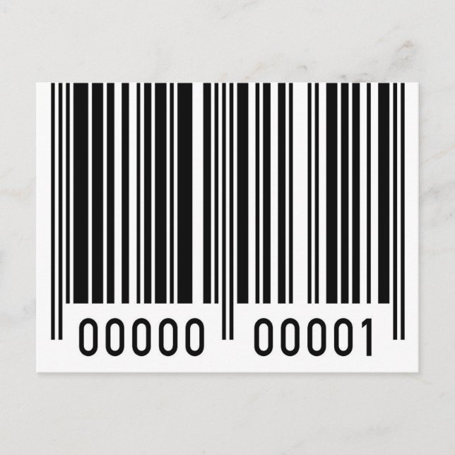 Black Barcode Postcard (Front)