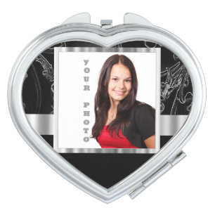 Black baroque instagram template makeup mirror