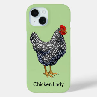 Black Barred Plymouth Rock Hen iPhone 15 Case