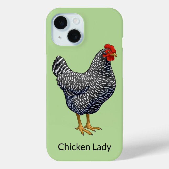 Black Barred Plymouth Rock Hen Case-Mate iPhone Case (Back)