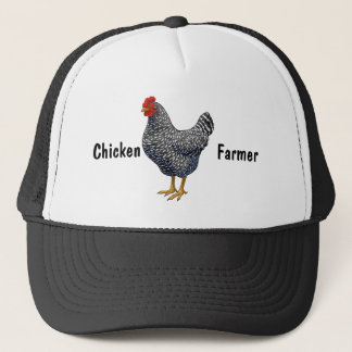 Black Barred Plymouth Rock Hen Trucker Hat