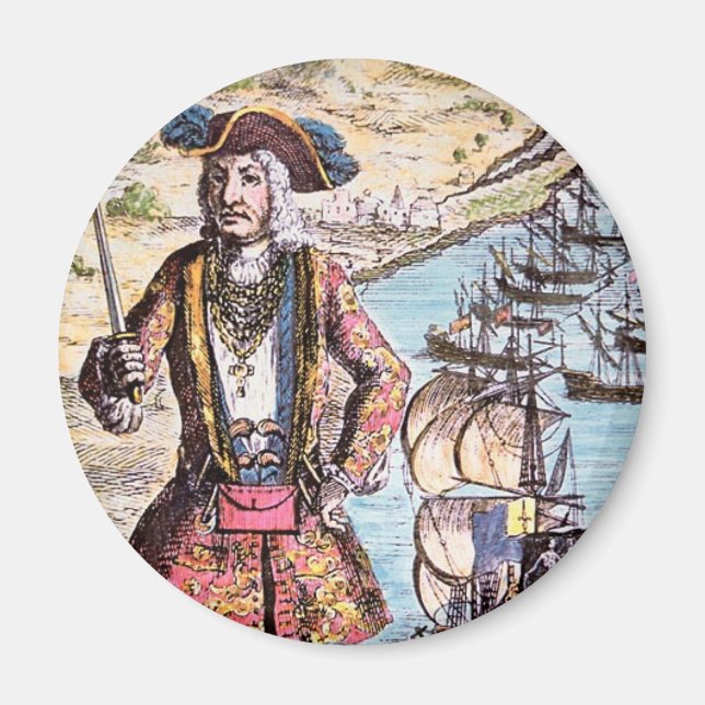 Black Bart Color Portrait Magnet (Front)