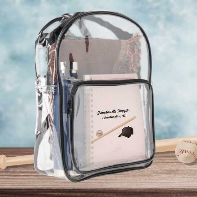 Black Baseball Cap Clear Backpack (Creator Uploaded)