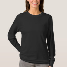 Black Basic Long Sleeve 100% Cotton Unisex Tee