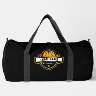 Black Basketball Shield Duffle Bag