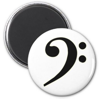 Black Bass Clef Magnet by chmayer at Zazzle