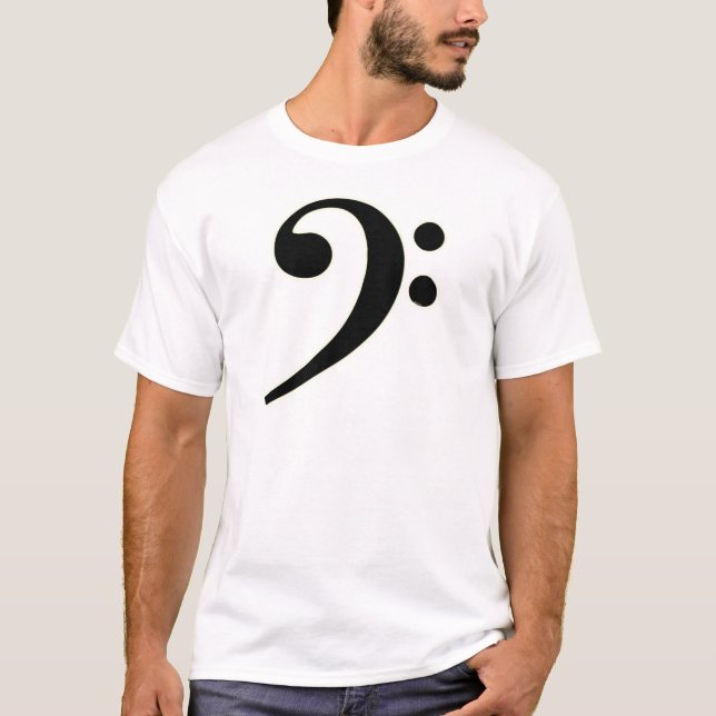 Black Bass Clef T-Shirt (Front)