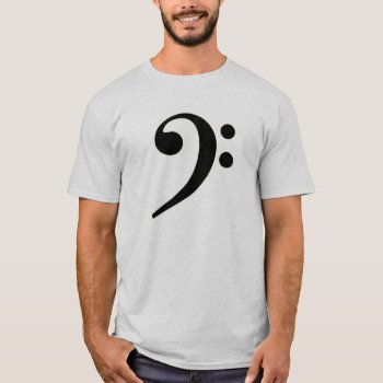 Black Bass Clef T-shirt by chmayer at Zazzle