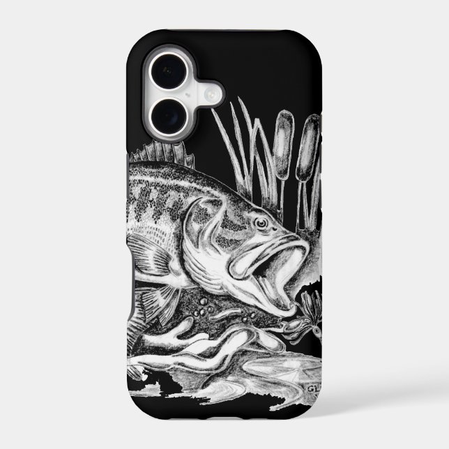 Black Bass Iphone Case (Back)
