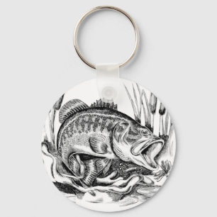 Black bass keychain