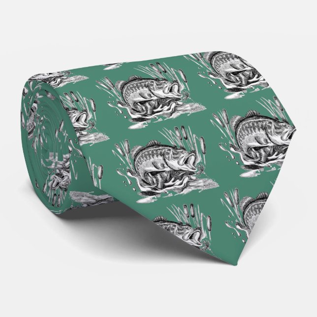 Black bass neck tie (Rolled)