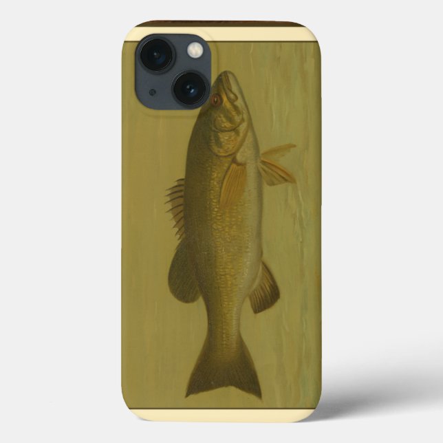 Black Bass on a Green Background Case-Mate iPhone Case (Back)