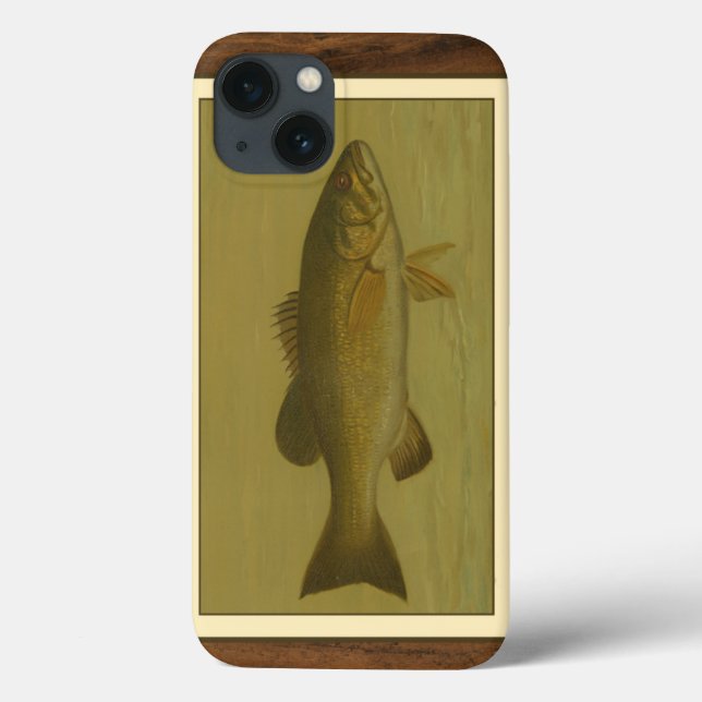 Black Bass on a Green Background Case-Mate iPhone Case (Back)