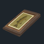 Black Bass on a Green Background Tri-fold Wallet<br><div class="desc">This piece of arwork will please any fish amateur. The painting represents a black bass swimming into green water. In this image,  the brown borders makes it the perfect decorative art piece.</div>