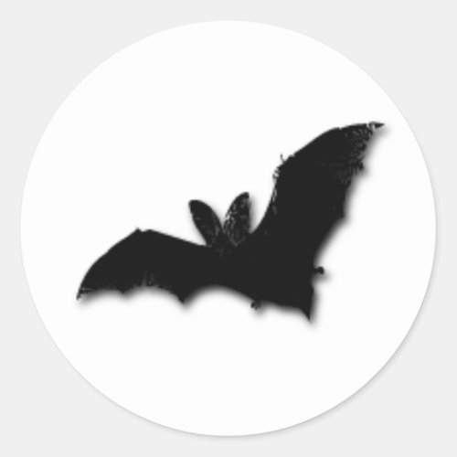 Black Bat Classic Round Sticker