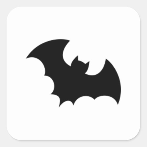 Black Bat  Classic Square Sticker
