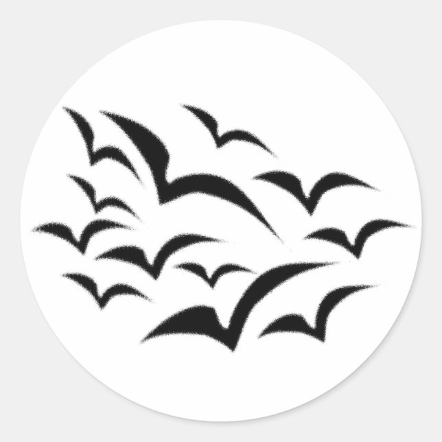 Black Bat Cloud Sticker (Front)