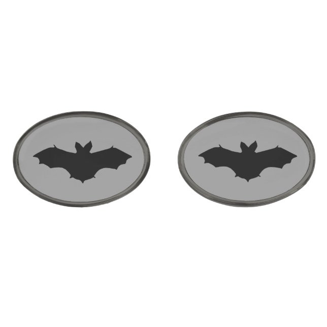 Black Bat Cufflinks (Front)