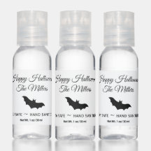 Black Bat Halloween Hand Sanitizer