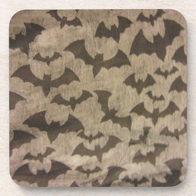 Black Bats Beverage Coaster (Front)
