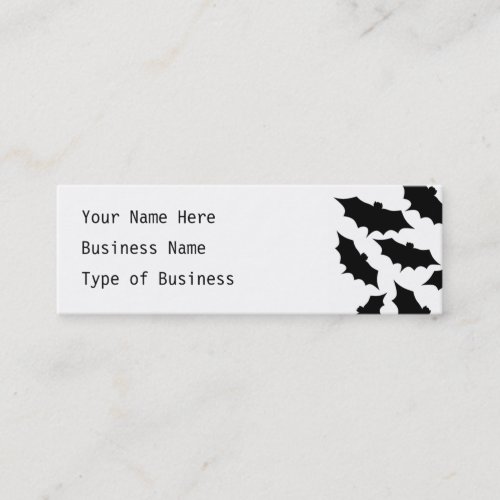 Black Bats Pattern Mini Business Card