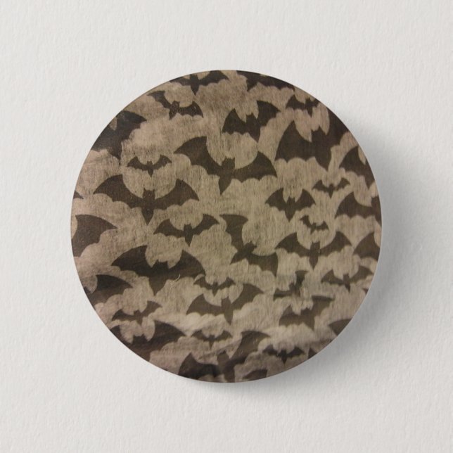 Black Bats Pinback Button (Front)