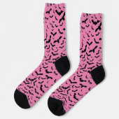 Black Bats Pink Socks (Left)