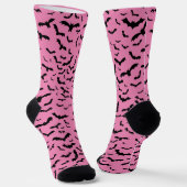 Black Bats Pink Socks (Angled)
