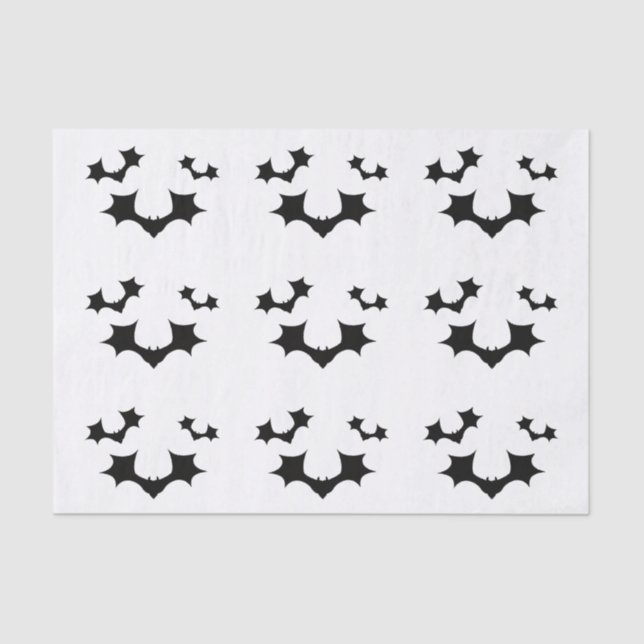 Black Bats Tissue Paper (Front)