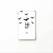 Black Bats & White Cute Halloween Chic Light Switch Cover