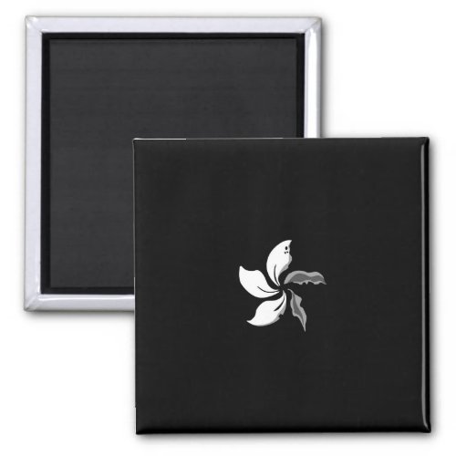 Black Bauhinia Wilted Petals Flag Hong Kong Magnet