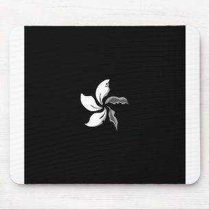 Black Bauhinia Wilted Petals Flag Hong Kong Mouse Pad