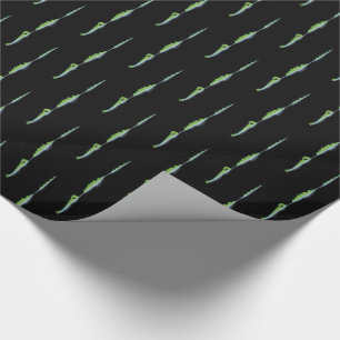 Black Bayou Gators Wrapping Paper