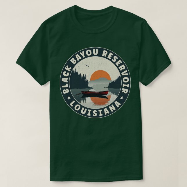 Black Bayou Reservoir Louisiana Sunset TShirt (Design Front)