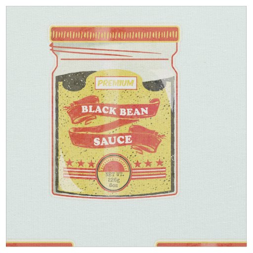 Black Bean Sauce Pop Art Fabric