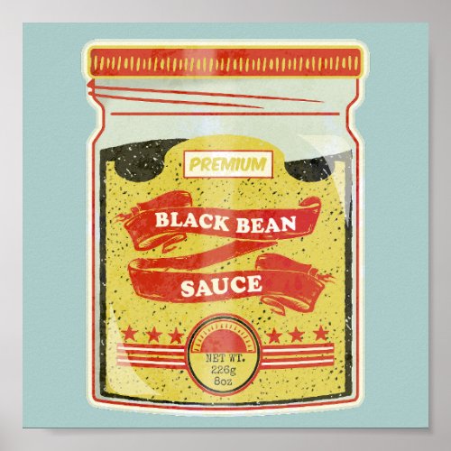Black Bean Sauce Pop Art Poster