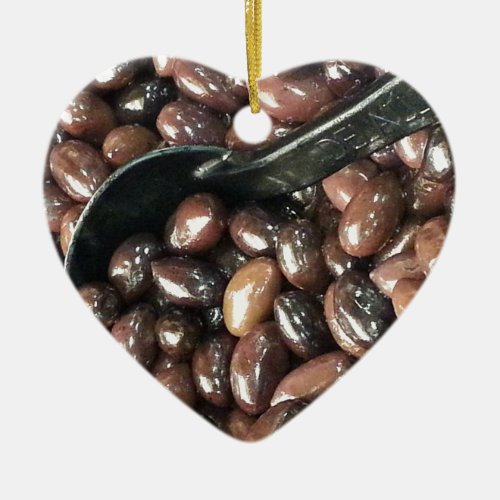 Black Beans Ceramic Ornament