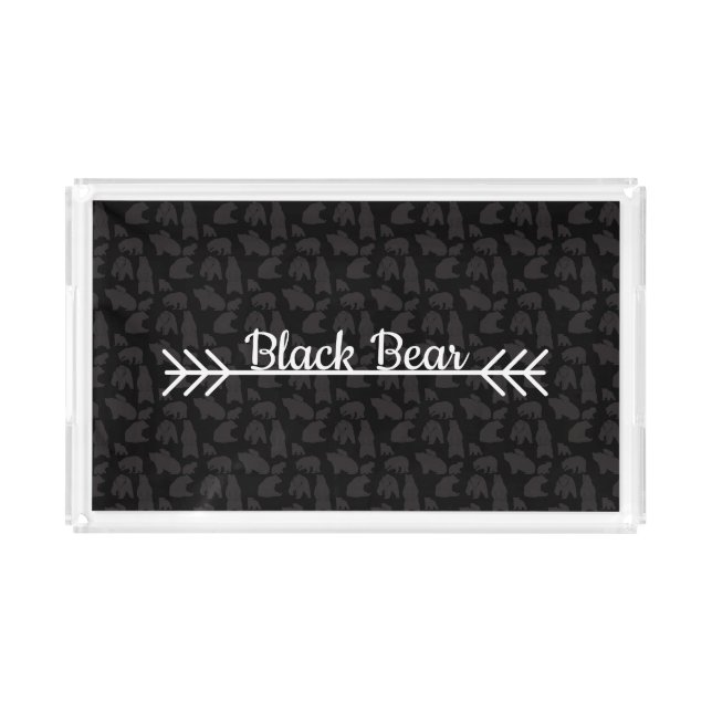 Black Bear Acrylic Tray (Front)