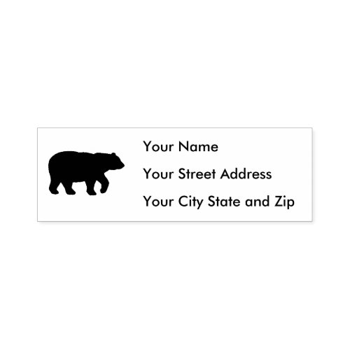 Black Bear Address Self_inking Stamp