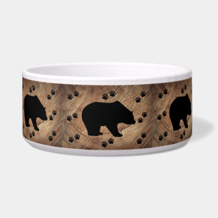 Black Bear And Bear Paws Bowl