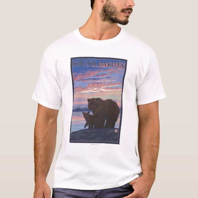 Black Bear and CubSouth Dakota T-Shirt (Front)