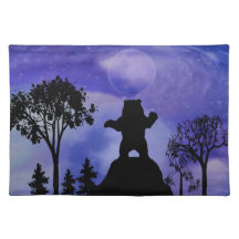 Black bear and the moon