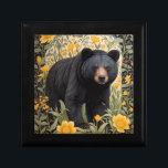 Black Bear And Yellow Buttercup Flowers Gift Box<br><div class="desc">Delight your loved ones with this charming Black Bear and Yellow Buttercup Flowers Gift Box! Featuring a beautiful design of a black bear surrounded by bright yellow buttercup flowers,  this gift box adds a touch of nature-inspired elegance to any present. Perfect for making your gift extra special and memorable.</div>