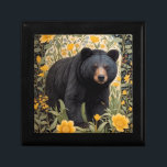 Black Bear And Yellow Buttercup Flowers Gift Box<br><div class="desc">Delight your loved ones with this charming Black Bear and Yellow Buttercup Flowers Gift Box! Featuring a beautiful design of a black bear surrounded by bright yellow buttercup flowers,  this gift box adds a touch of nature-inspired elegance to any present. Perfect for making your gift extra special and memorable.</div>