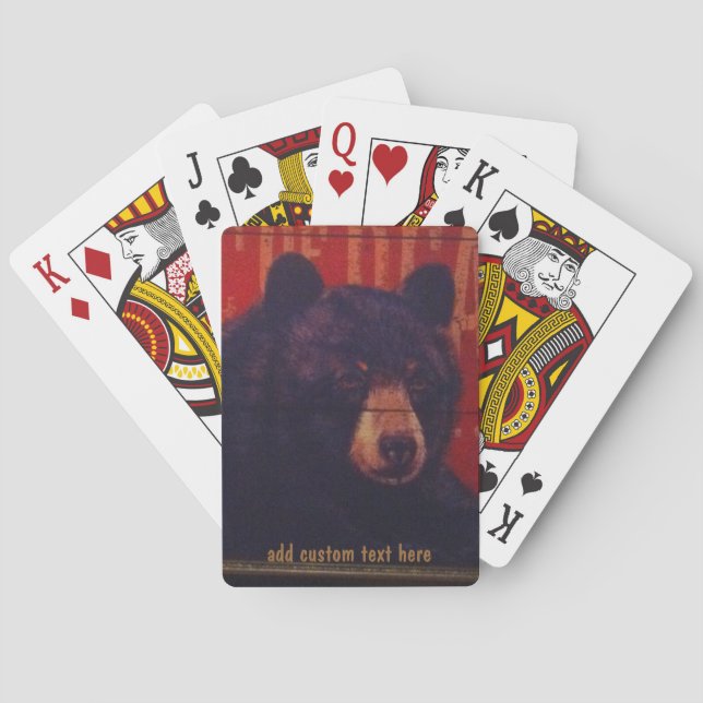 Black Bear Art Playing Cards (Back)